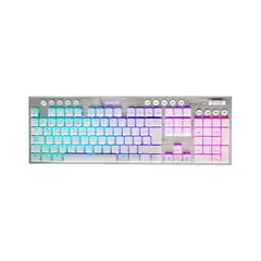 REDRAGON - Teclado Gamer Horus Blanco K618W Sw Red Inalambrico