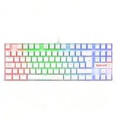 REDRAGON - Teclado Mecanico Kumara White K552WRGB-1R Español Switch Red
