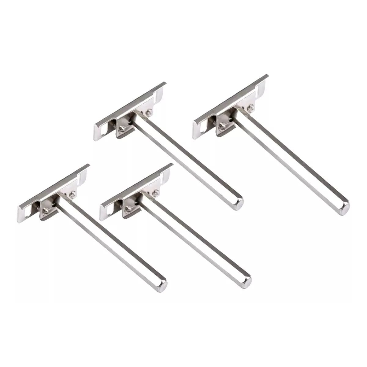 GENERICO - Soporte Oculto Repisa Flotante 12,5 cm 4 Piezas Inoxidable