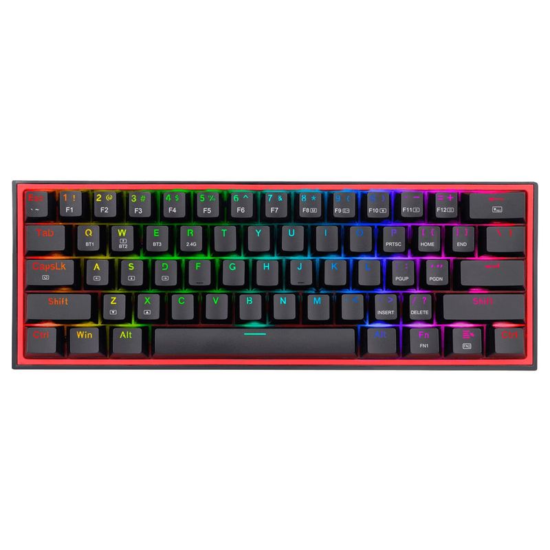 REDRAGON - Teclado Redragon Fizz Pro 60% BLACK Switch Red - Crazygames
