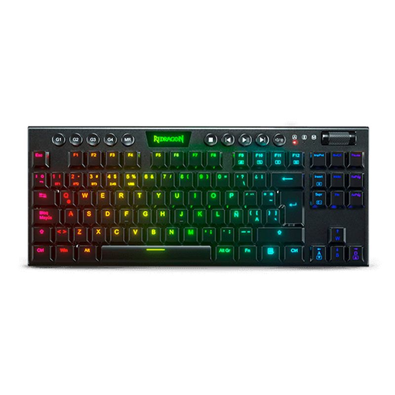 REDRAGON - Teclado Gamer Redragon Horus TKL Black K621 Sw Red Wireless