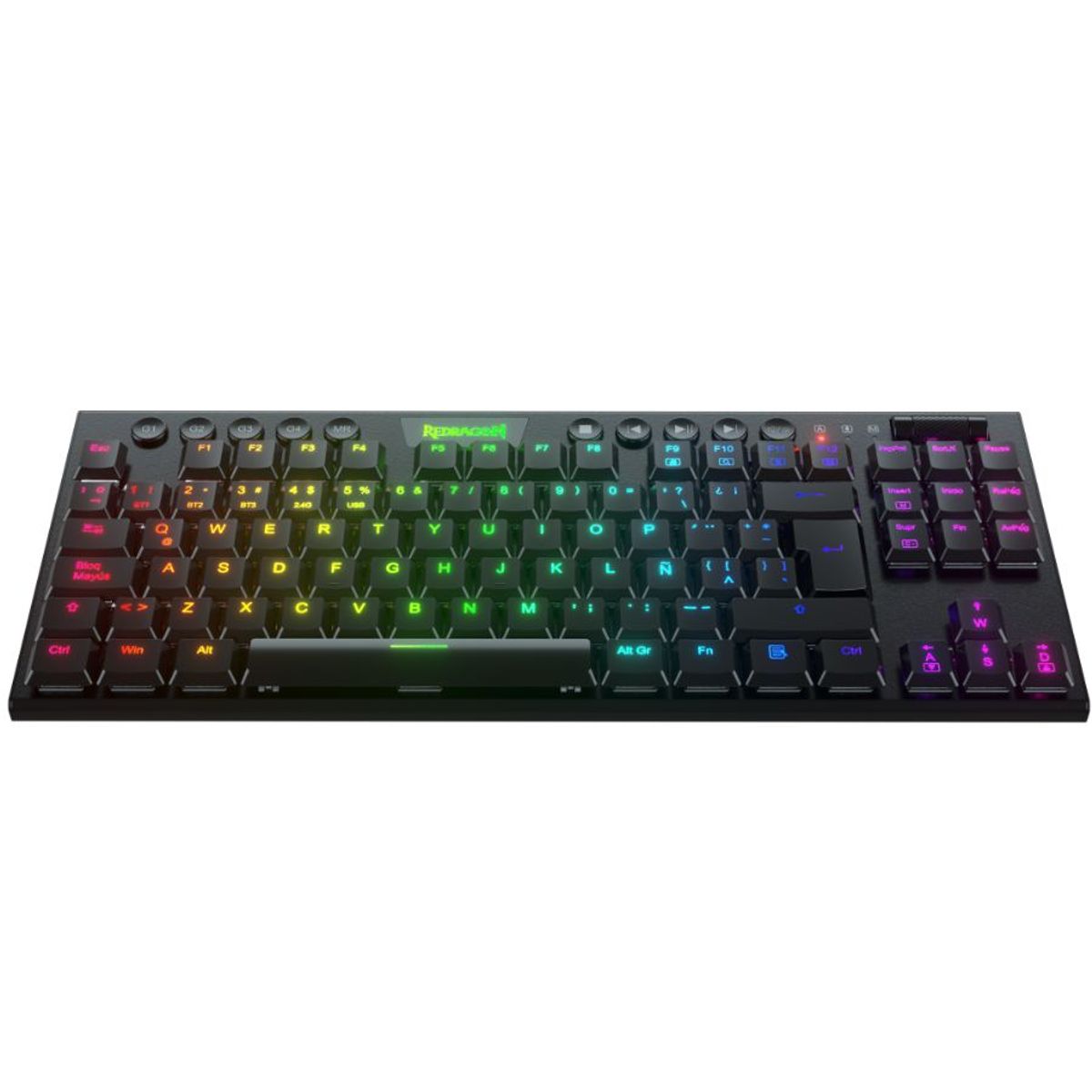 REDRAGON - Teclado Gamer Redragon Horus TKL Black K621 Sw Red Wireless