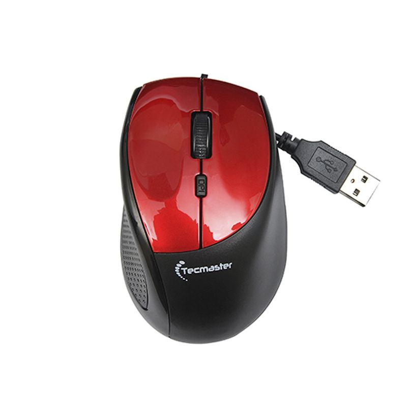 TECMASTER - Mouse Cableado DPI Ajustable TM-MO360 Rojo - Crazygames