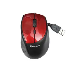 TECMASTER - Mouse Cableado DPI Ajustable TM-MO360 Rojo - Crazygames