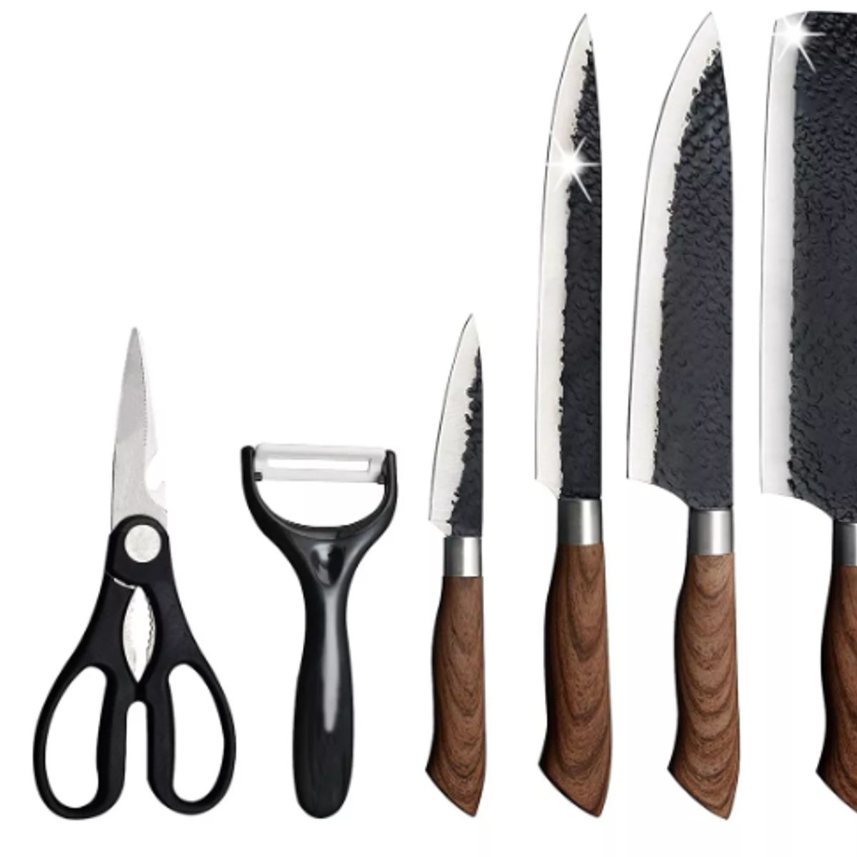 GENERICO - Set De Cuchillos Cocina Profesional Acero 6 Pzs