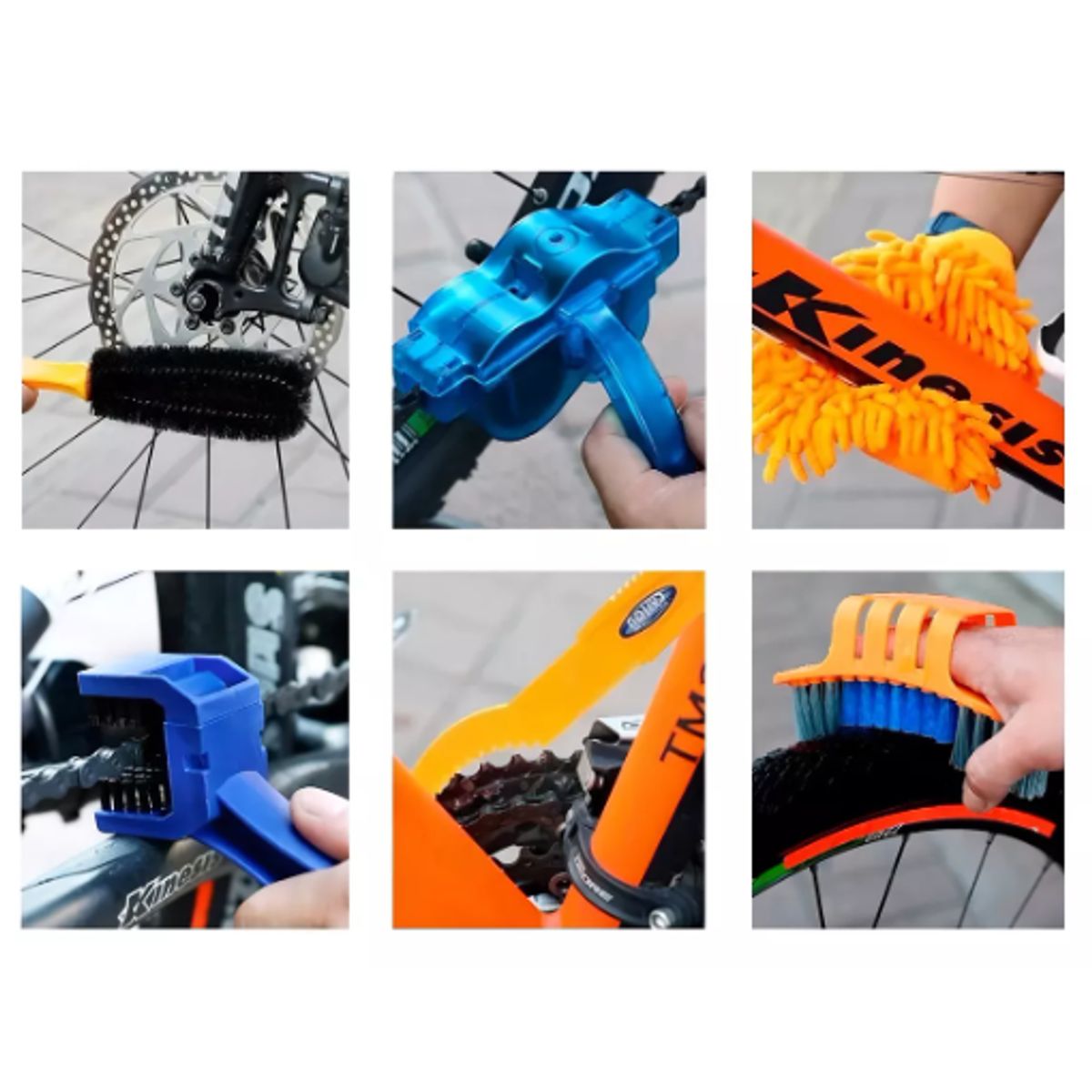 GENERICO - Limpieza Bicicleta Kit 9 Piezas Cepillo Polvo +limpia Cadena