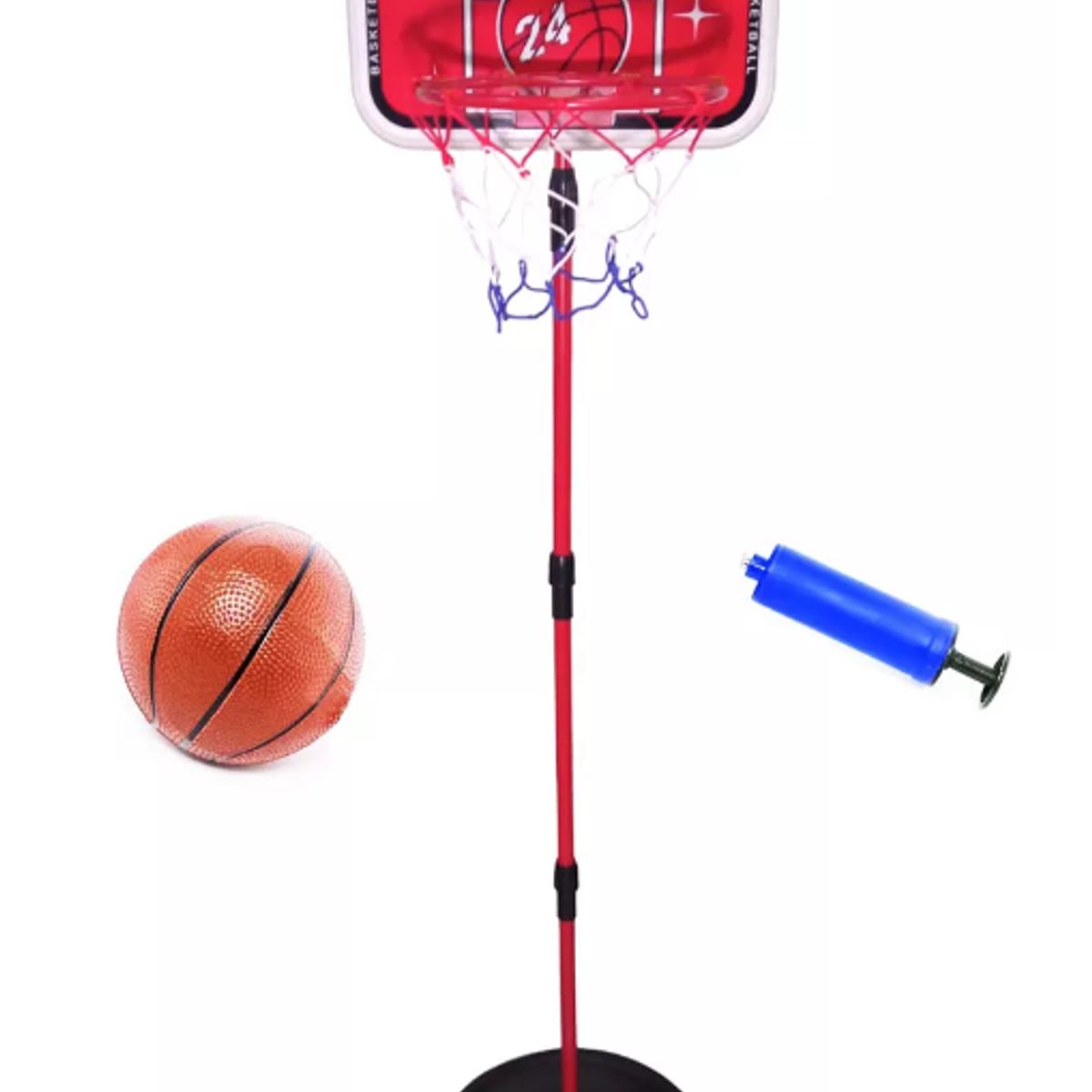 GENERICO - Soporte Baloncesto Altura Ajustable Niños + Balón + Inflador