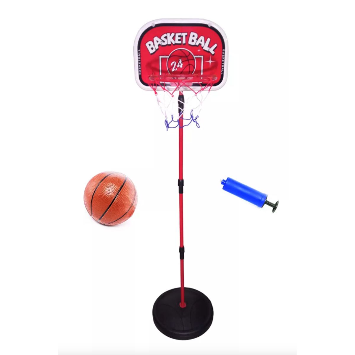 GENERICO - Soporte Baloncesto Altura Ajustable Niños + Balón + Inflador