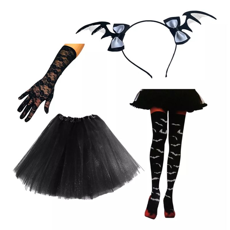 GENERICO - Disfraz Murcielago Lady Accesorios Halloween Fiestas