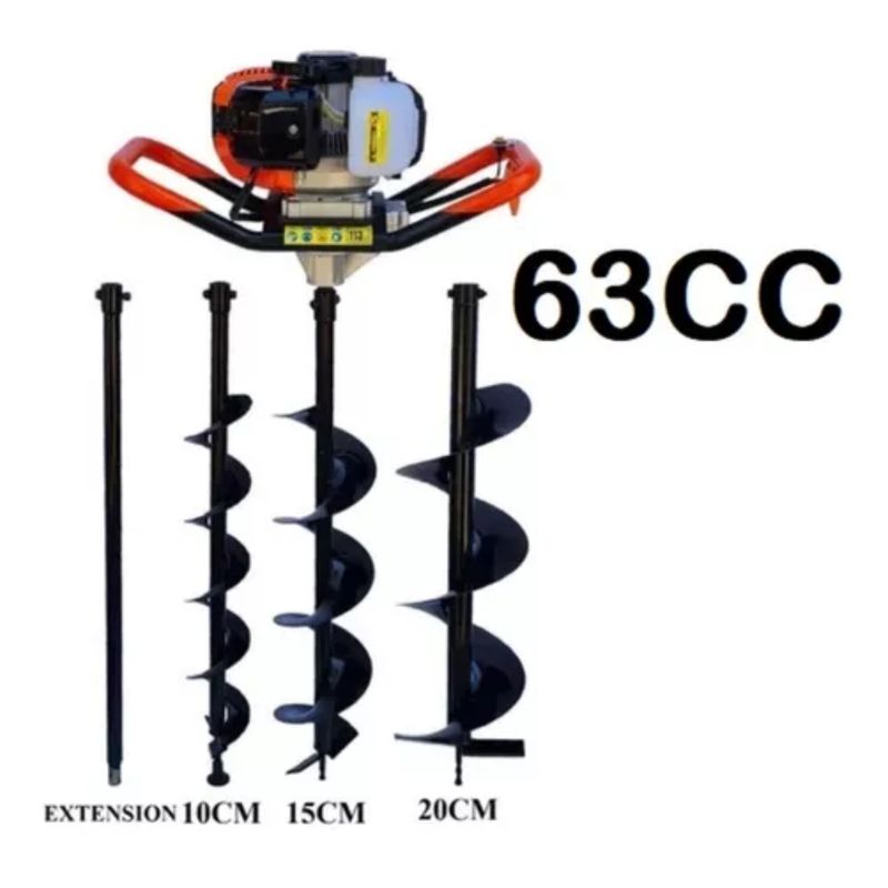 RAISMAN - Ahoyador Barreno 63cc 3 Brocas Mas Extension Profesional Japon
