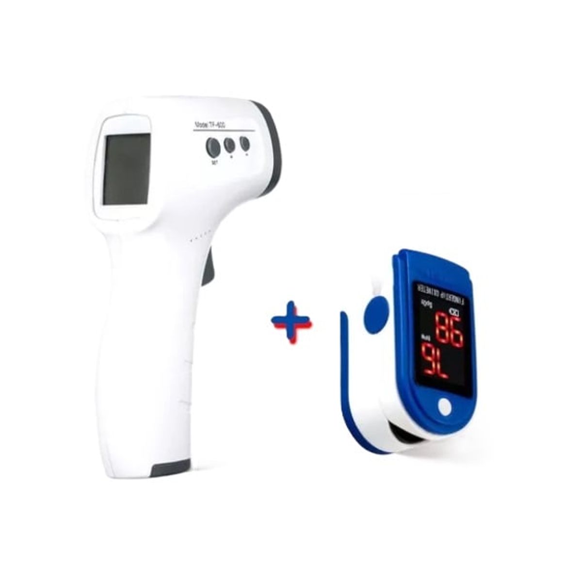 GENERICO - Kit Termometro Digital Infrarrojo  Oximetro Saturometro