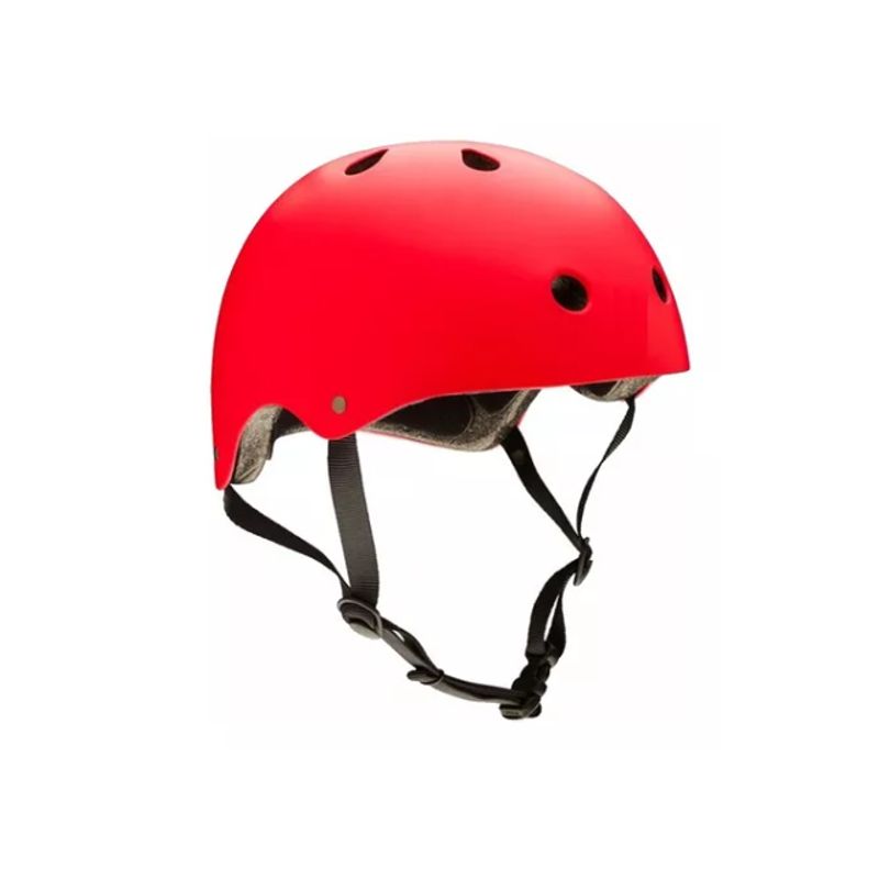 GENERICO - Casco Bicicleta Rollers Skate Rojo Brillante