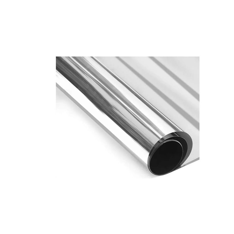 GENERICO - Papel Polarizado Espejado Cromo Silver 15 Auto Ventana