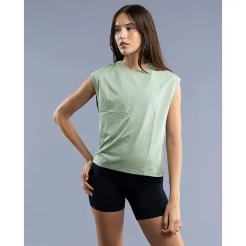THEA - Polera Sin Mangas Liv Green Melange