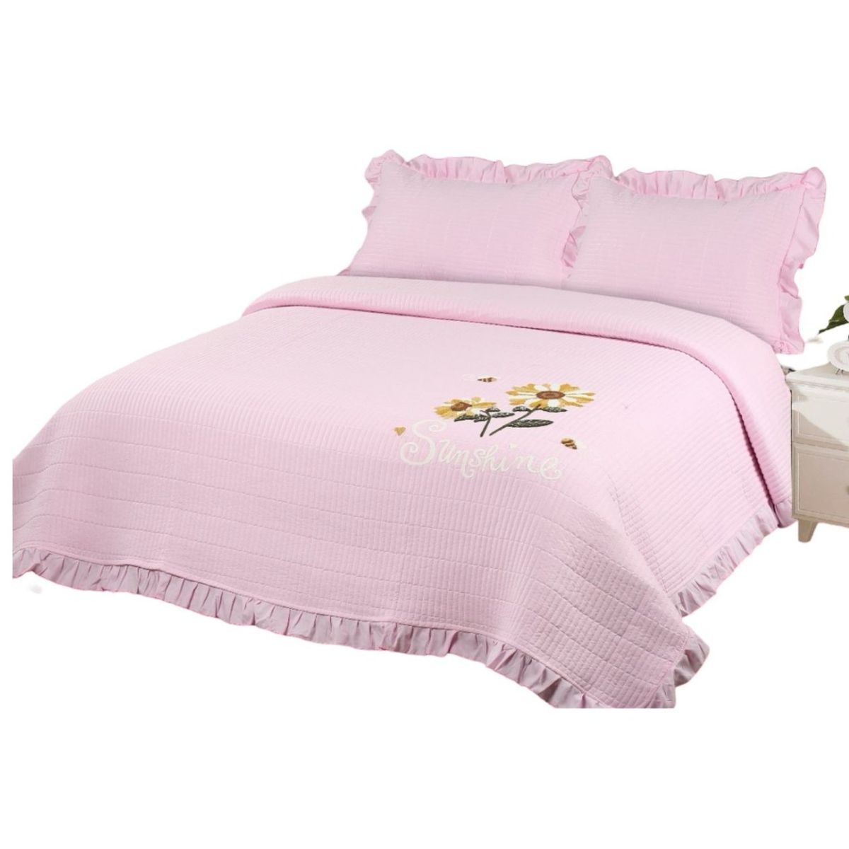 GENERICO - Cubrecama Quilt 2 Plazas - Primavera Verano B1