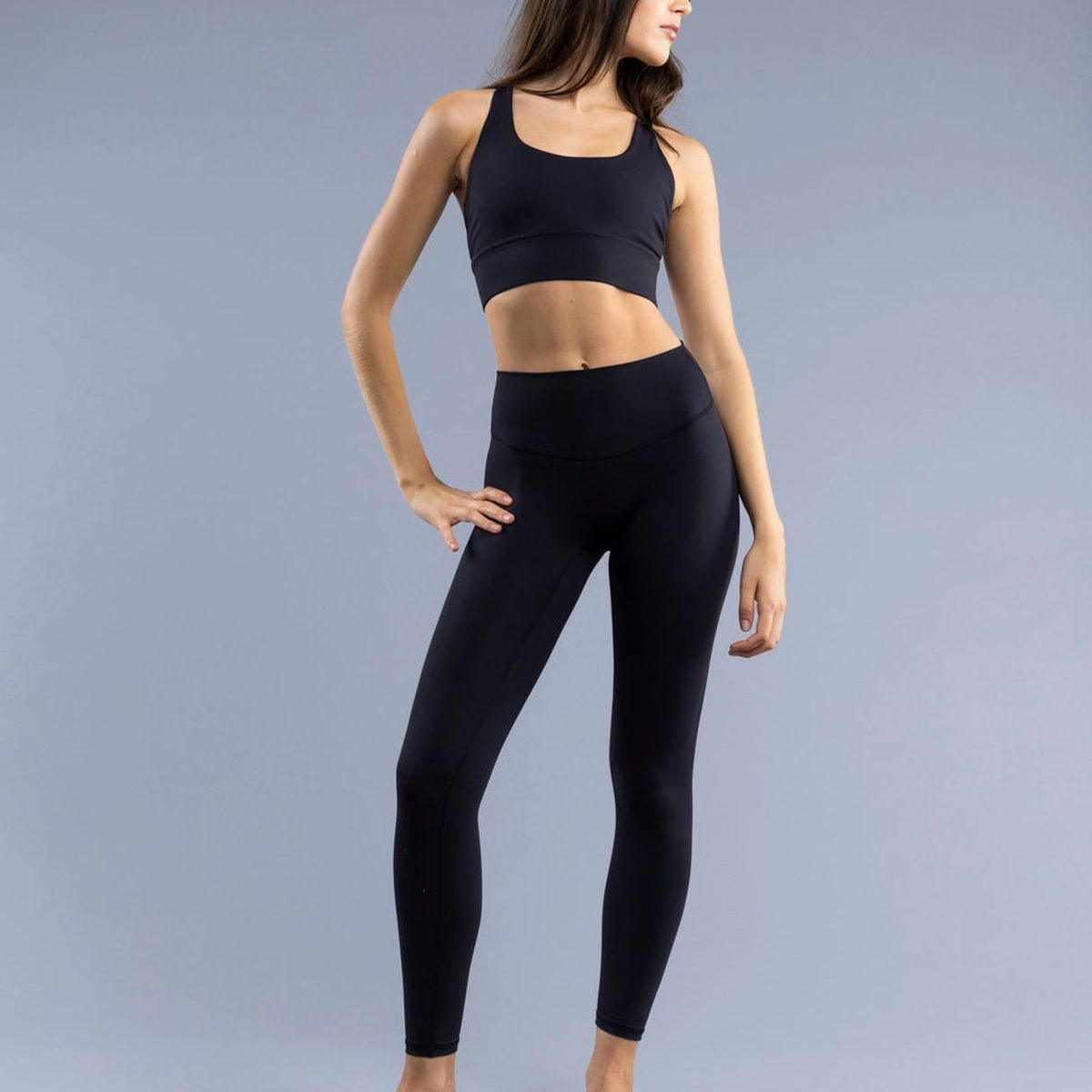 THEA - Legging Largo 7/8 Sin Costura Frontal Pax Black