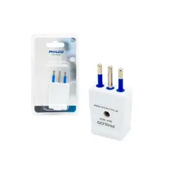 PHILCO - Enchufe Macho Vertical 2p + T Blanco 78550 - Blanco