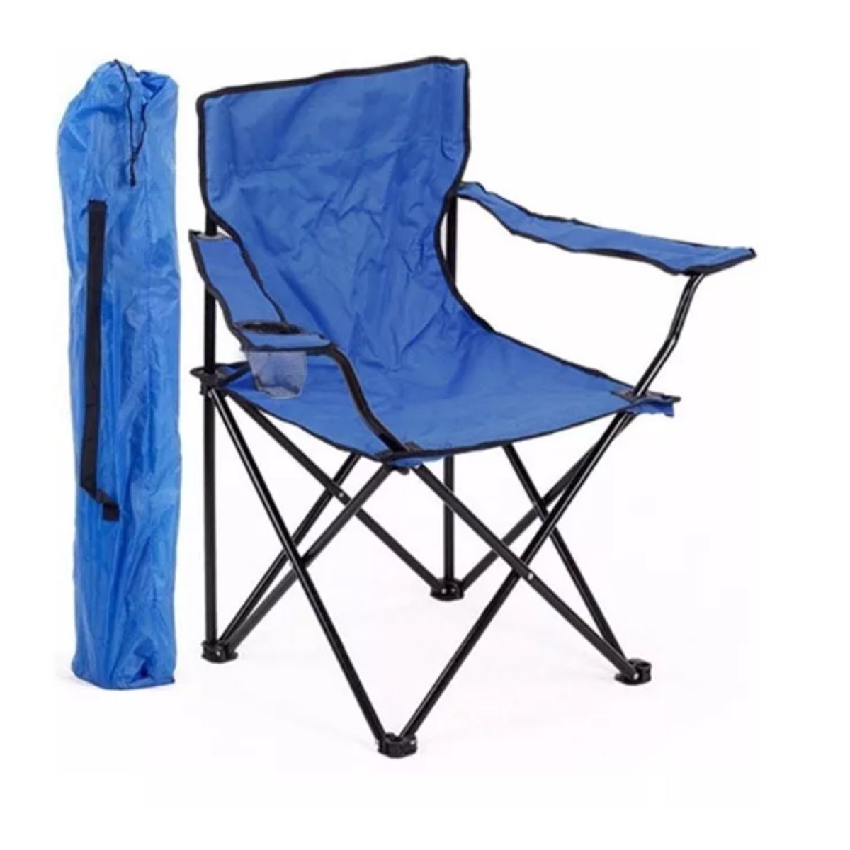 GENERICO - Silla Plegable De Playa Camping Pesca Picnic Con Porta Vaso