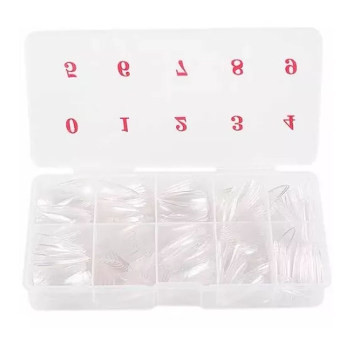 GENERICO - Caja De Tips Postizas Transparente 500unidades