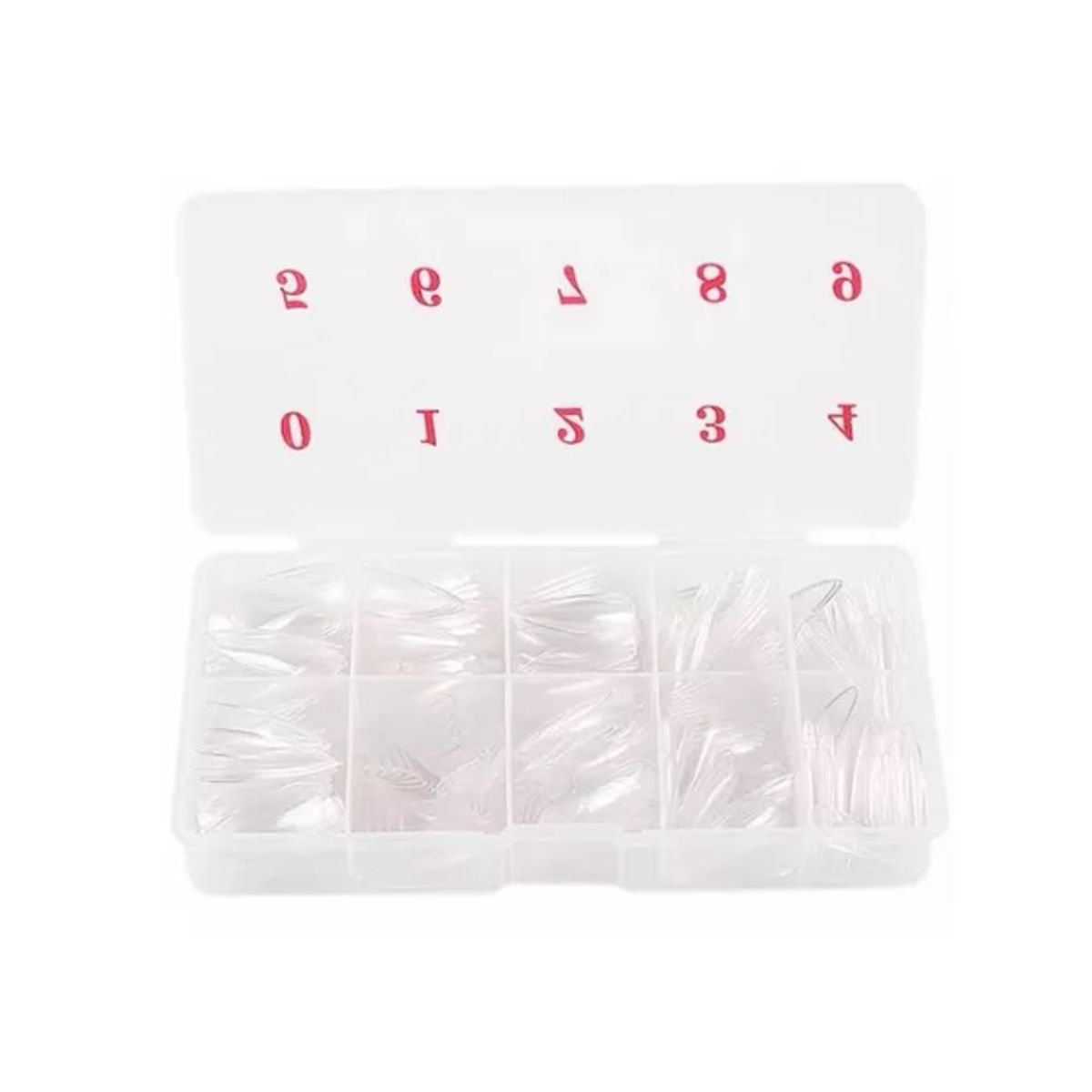 GENERICO - Caja De Tips Postizas Transparente 500unidades