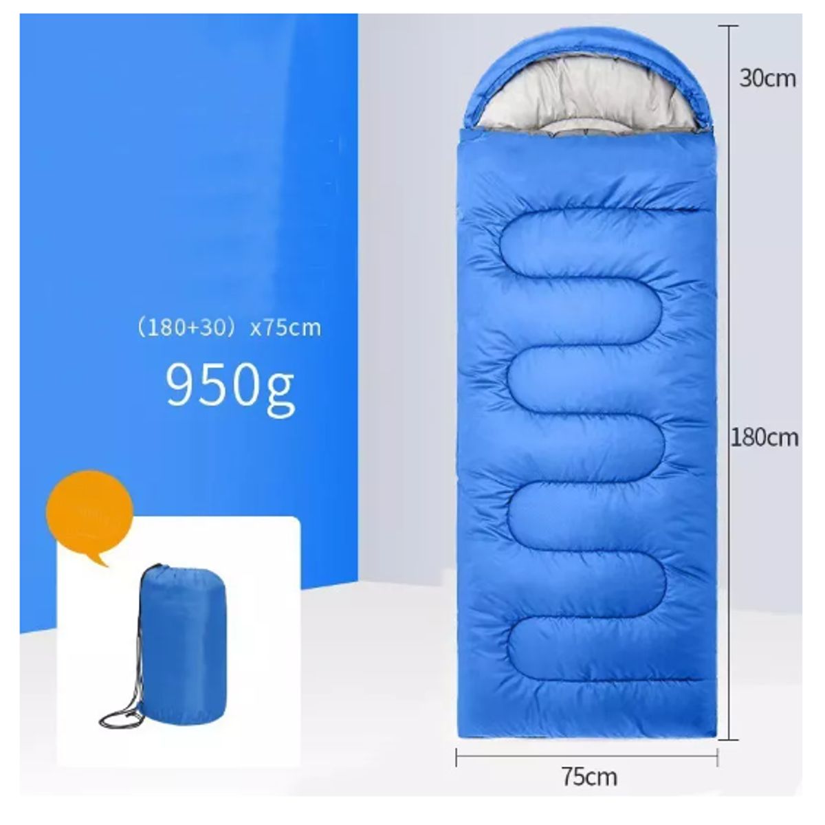 GENERICO - Saco De Dormir Camping Con Gorro Playa-cabaña Algodón