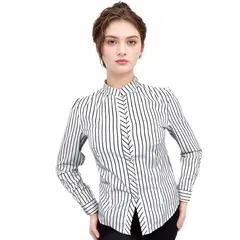 GENERAC - Blusa de Mujer Blanca para oficina Lineas Rectas