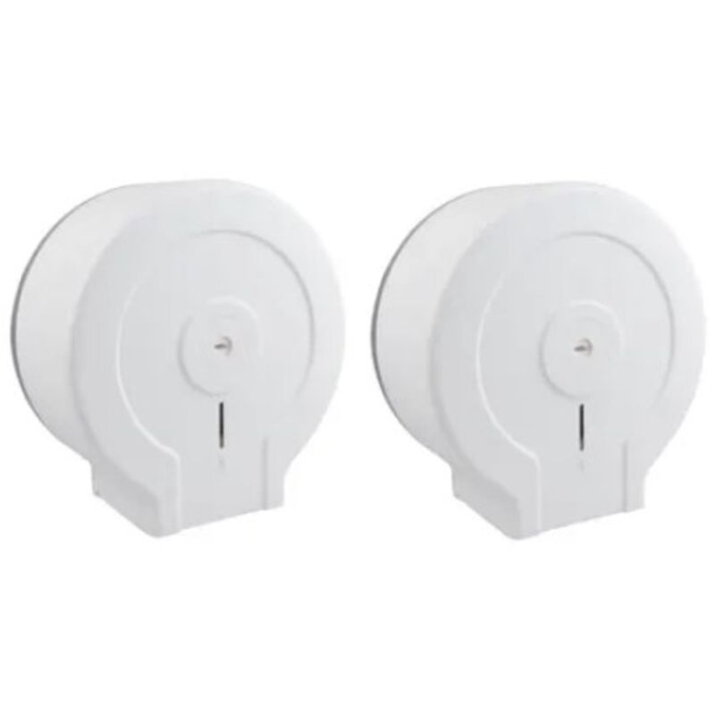 GENERICO - Pack 2 Dispensadores Papel Jumbo Roll Blanco