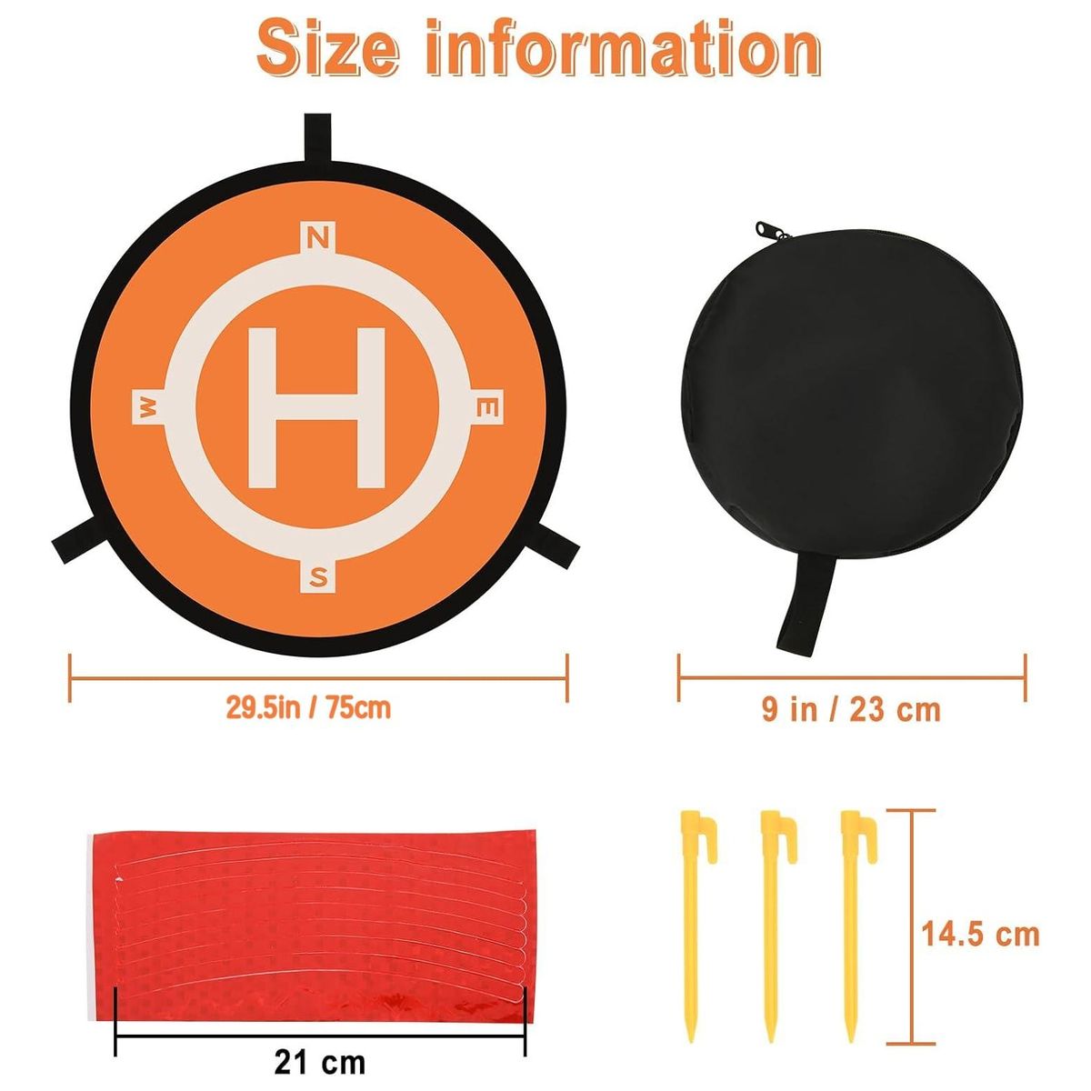 ATURE - Landing Pad Helipuerto Pista De Aterrizaje 75 Cm Para Drones