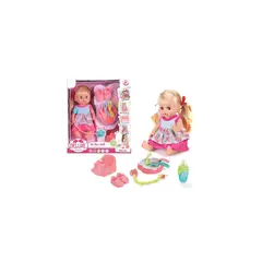 GENERICO - Muñeca bebe interactiva, accesorios y con 12 sonidos