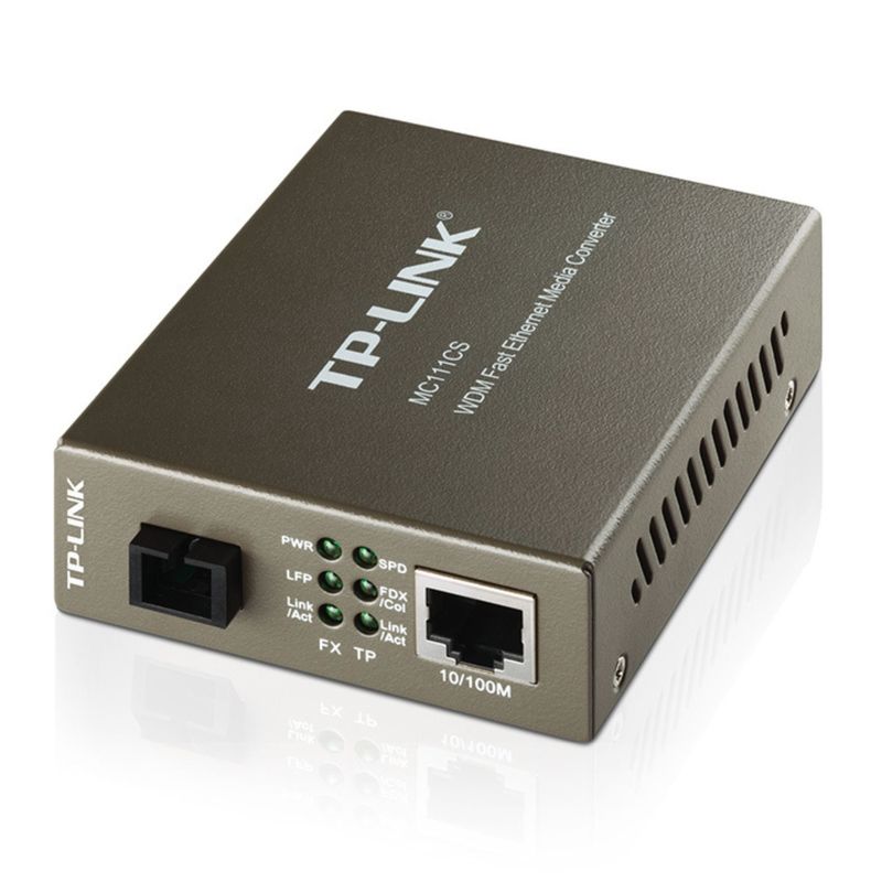 TP LINK - WDM Convertidor Rápido de Medios Fibra a Ethernet MC111CS