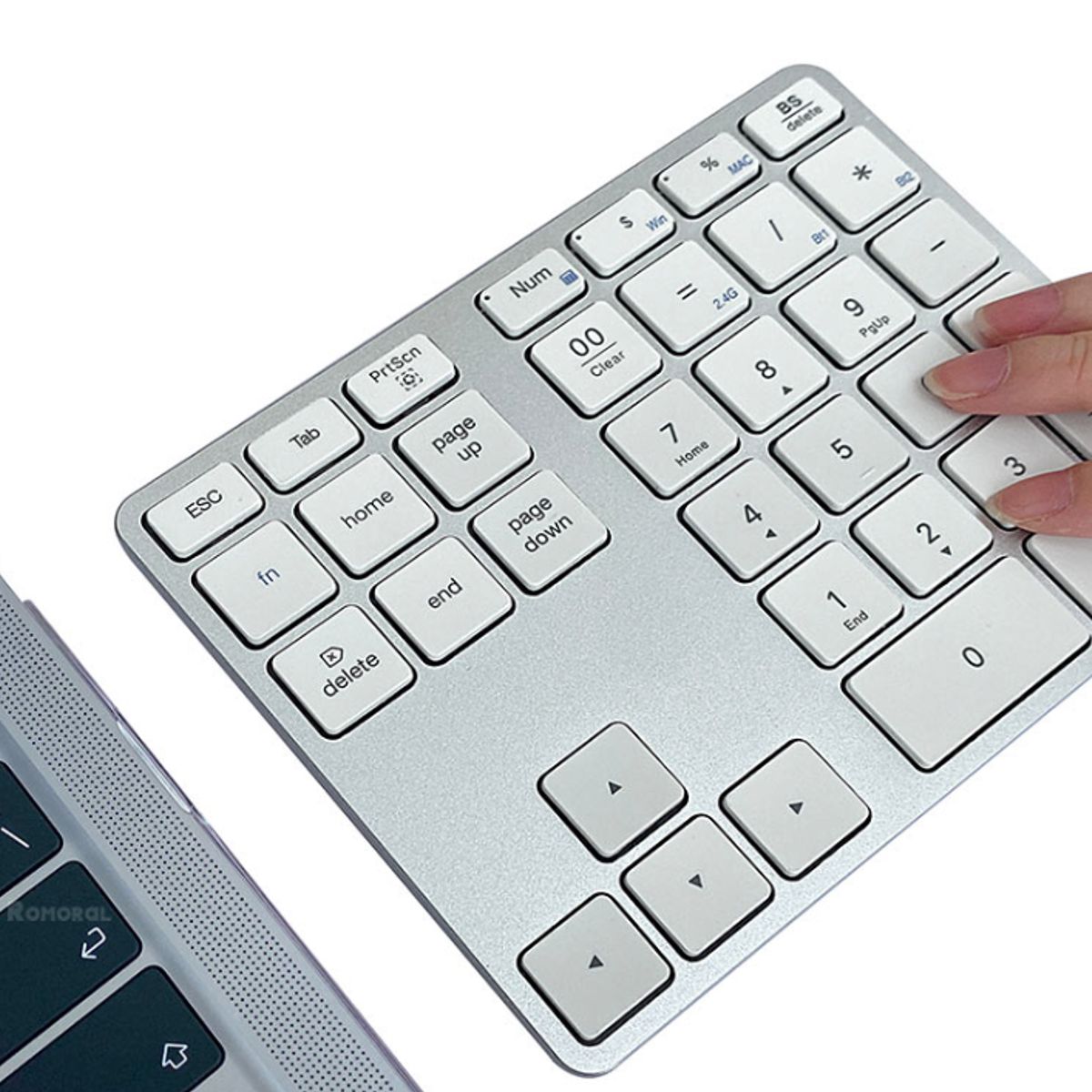 FACTORYTECH - Teclado Numerico Alum Bluetooth Mac Notebook 35 Tec Silver