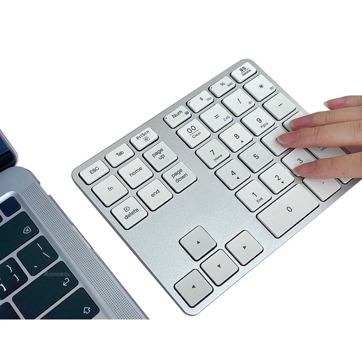 FACTORYTECH - Teclado Numerico Alum Bluetooth Mac Notebook 35 Tec Silver