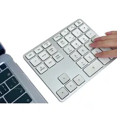 FACTORYTECH - Teclado Numerico Alum Bluetooth Mac Notebook 35 Tec Silver