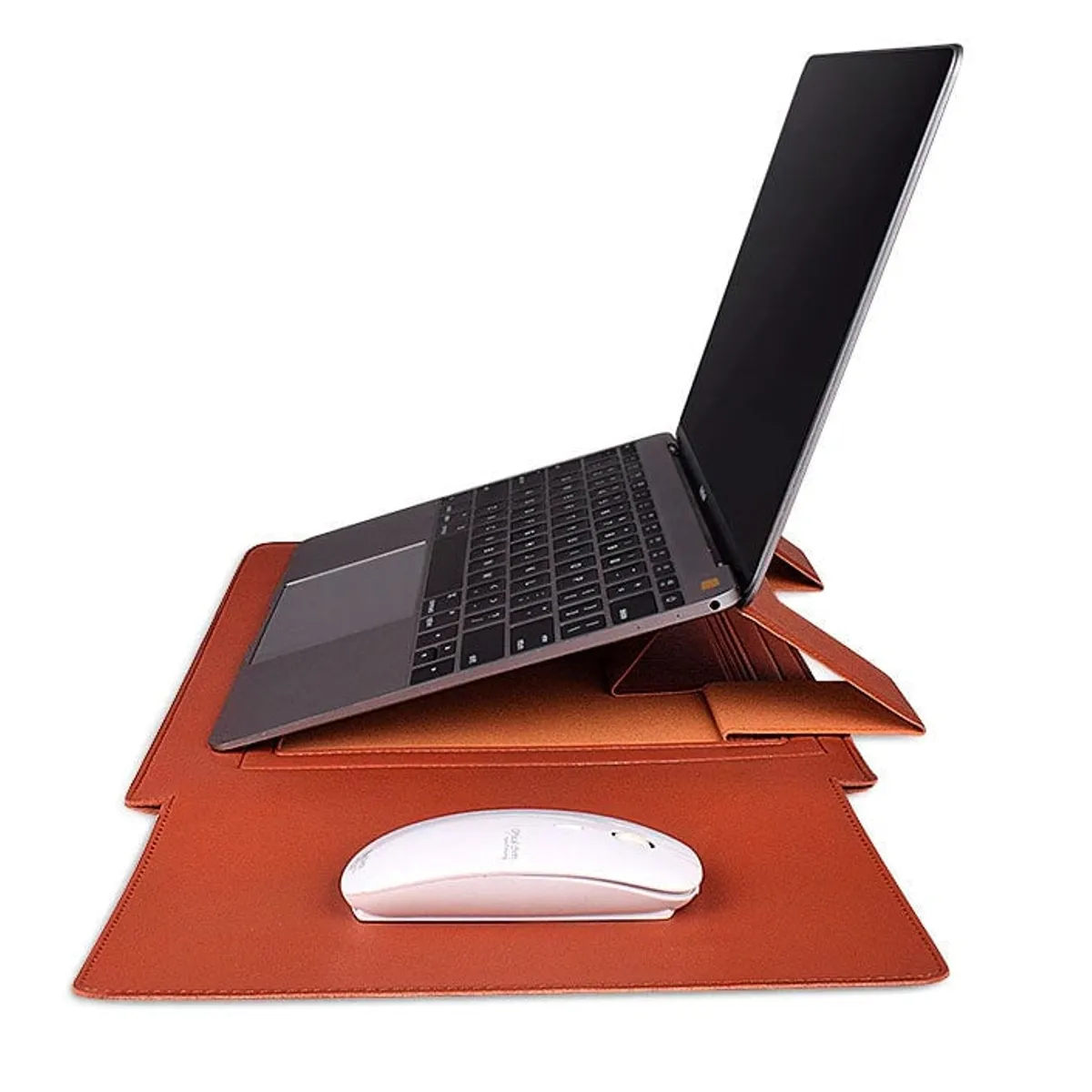 FACTORYTECH - Funda Alzador Para Macbook 13 Mousepad Brown Goforit
