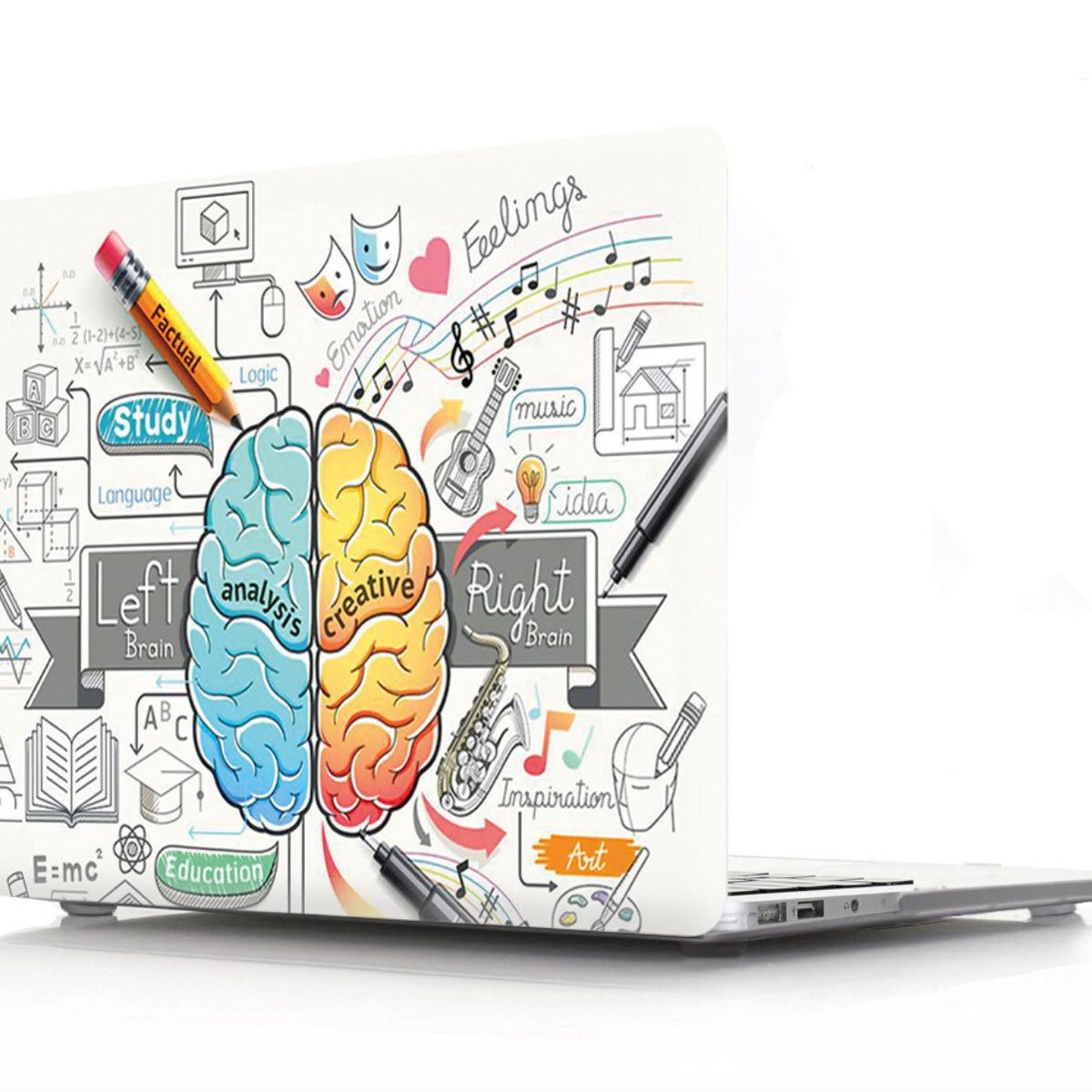 FACTORYTECH - Carcasa Para Macbook Pro 13 M1M2 A2159 A2251 A2338  Brain Study