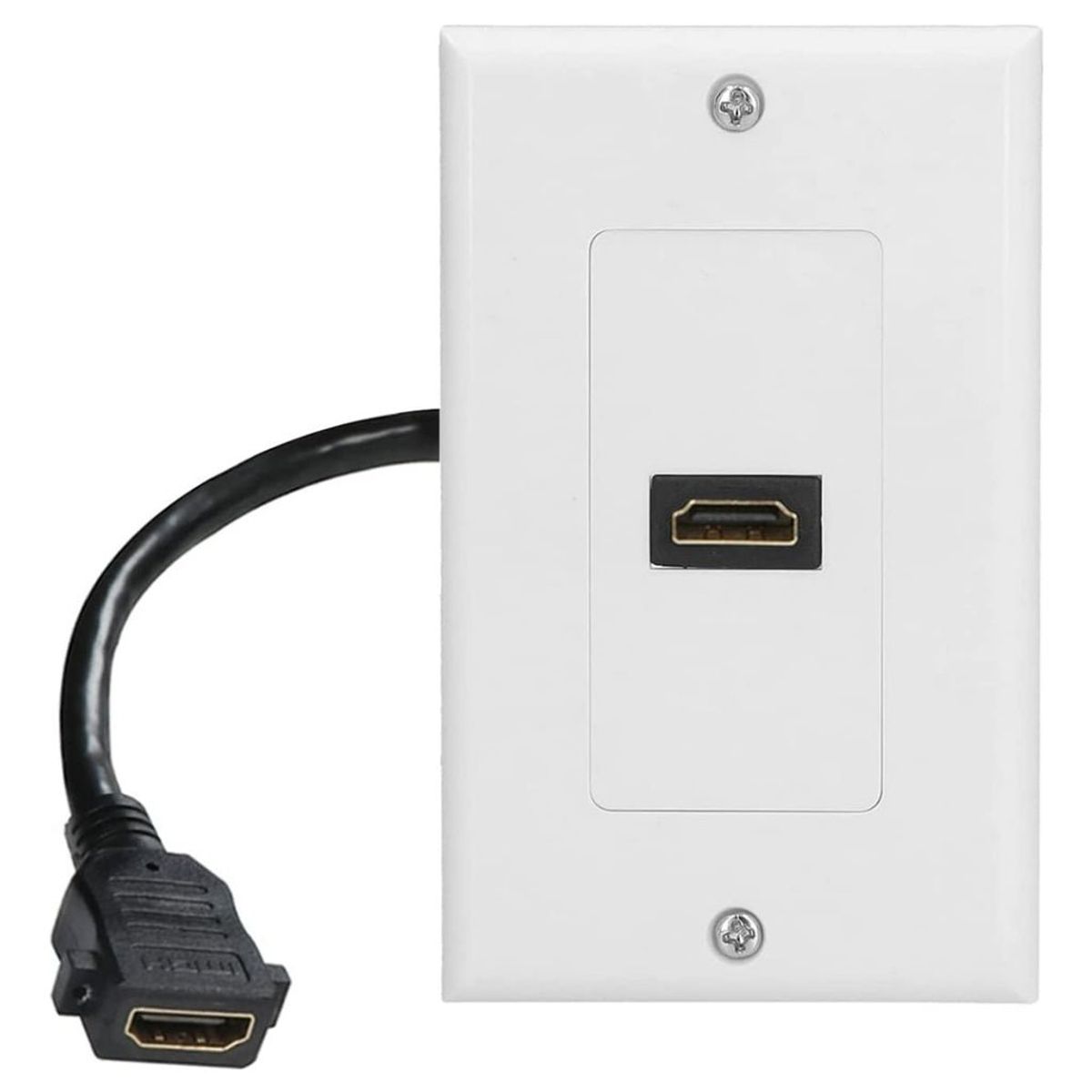 FACTORYTECH - Adaptador Pared Embutido HDMI 4K Con Cable Interno