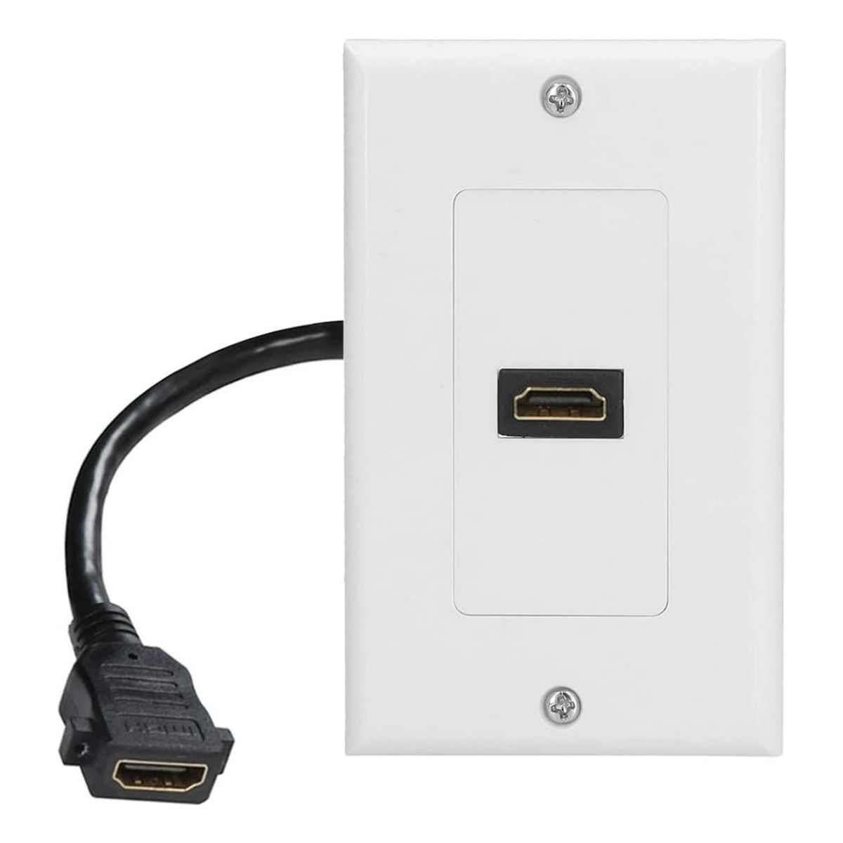 FACTORYTECH - Adaptador Pared Embutido HDMI 4K Con Cable Interno