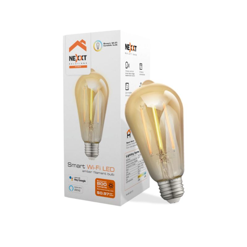 FACTORYTECH - Ampolleta Inteligente Filamento Ambar Wifi Alexa Google Nexxt