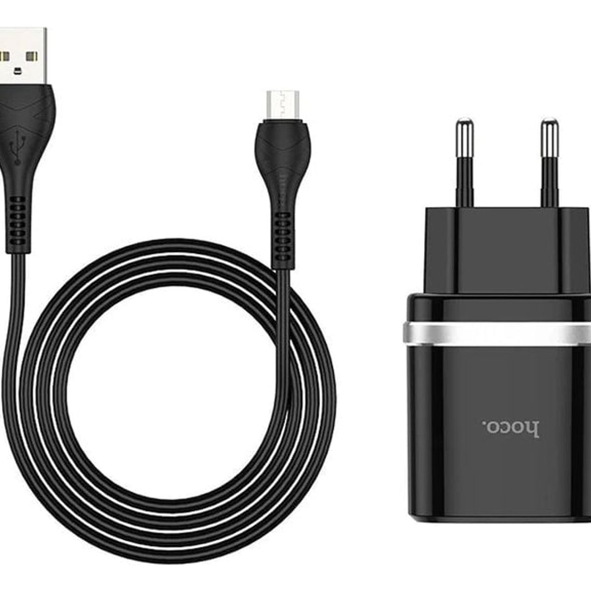 FACTORYTECH - Cargador Pared con Cable Miro USB Carga Rapida 18W Hoco C12Q