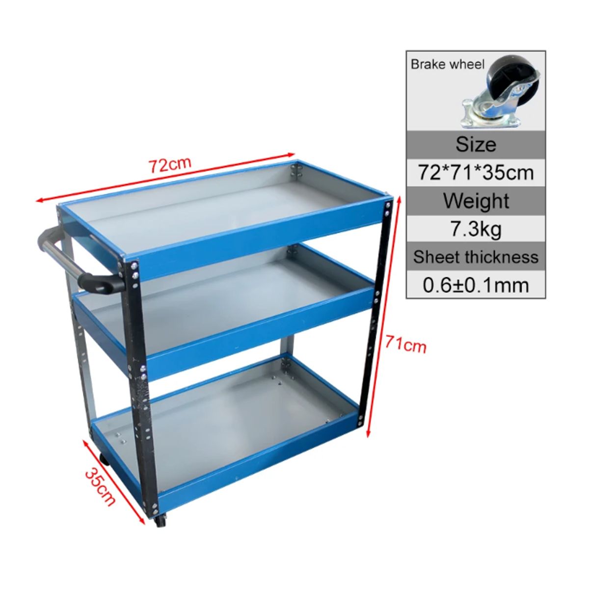 FACTORYTECH - Carro Multiuso Herramientas Taller Mecanico FactoryHome M176