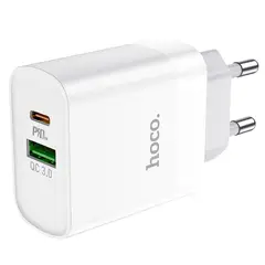 FACTORYTECH - Cargador Carga Rapida Dual PD 20W Android iPhone Hoco C80A