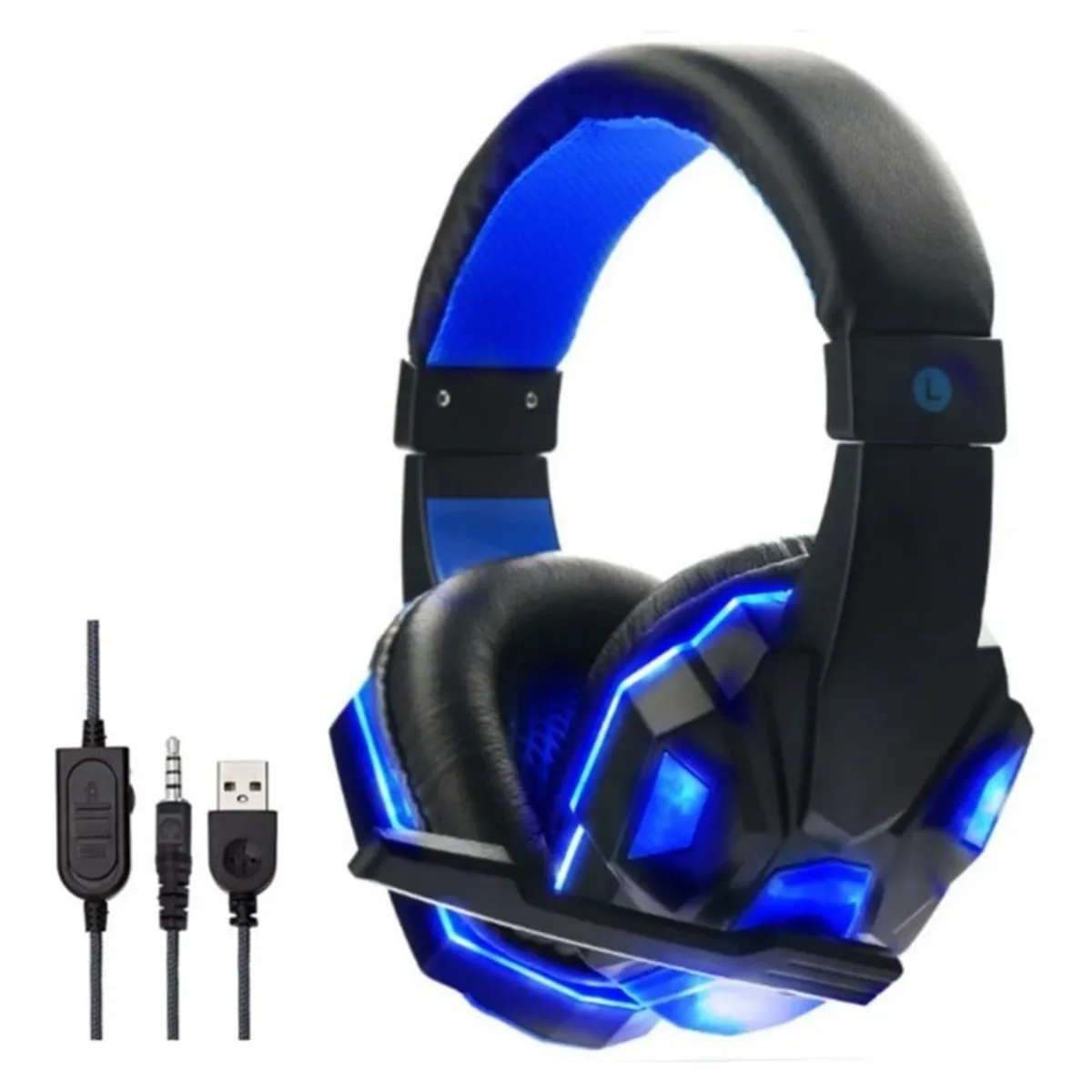 FACTORYTECH - Audifonos Gamer Soyto SY830 Notebooks PS4 PC XBOX Blue LED