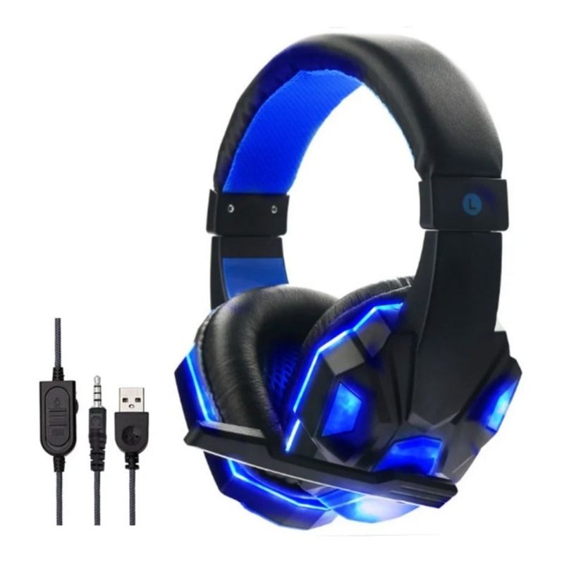FACTORYTECH - Audifonos Gamer Soyto SY830 Notebooks PS4 PC XBOX Blue LED