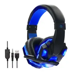 FACTORYTECH - Audifonos Gamer Soyto SY830 Notebooks PS4 PC XBOX Blue LED