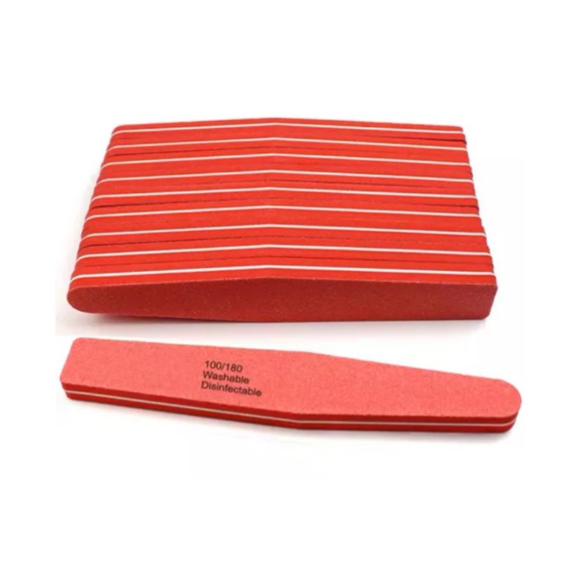 GENERICO - Set 12 Limas Pulidor 100/180 Manicure /pedicure NARANJA