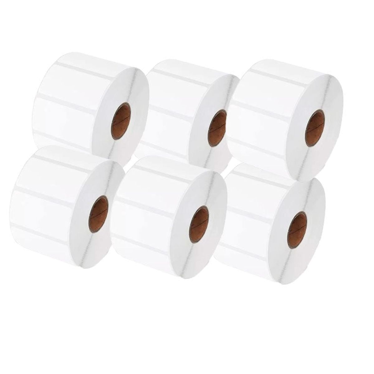 FACTORYTECH - Etiquetas adhesivas termicas 50X30MM 6 Rollos de 1000 Un