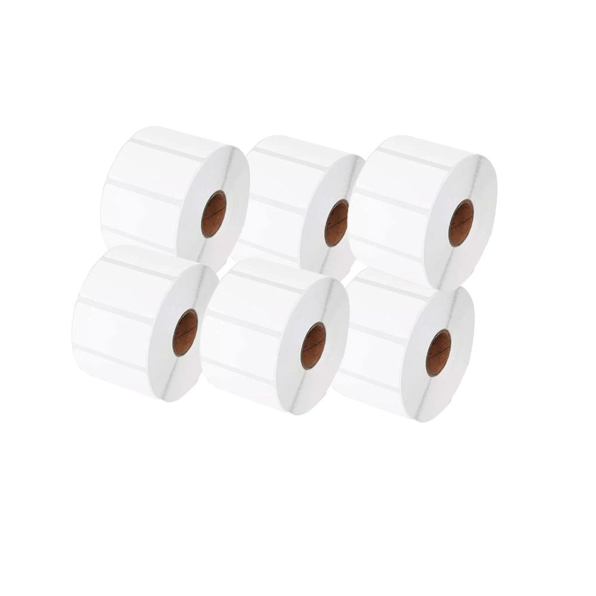 FACTORYTECH - Etiquetas adhesivas termicas 50X30MM 6 Rollos de 1000 Un