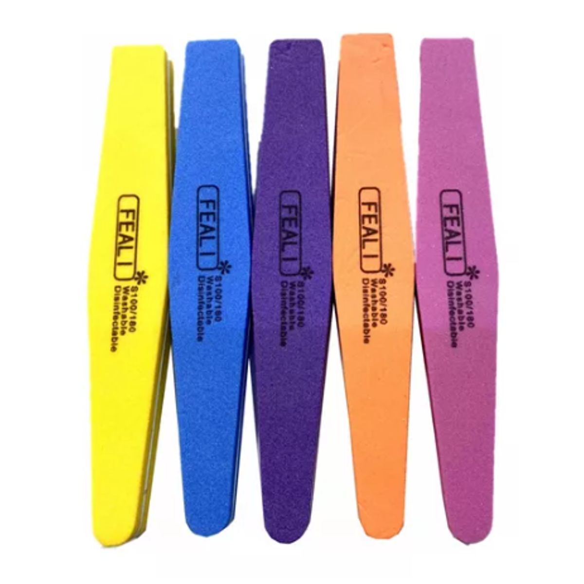 GENERICO - Set 12 Limas Pulidor 100/180 Manicure /pedicure AMARILLO