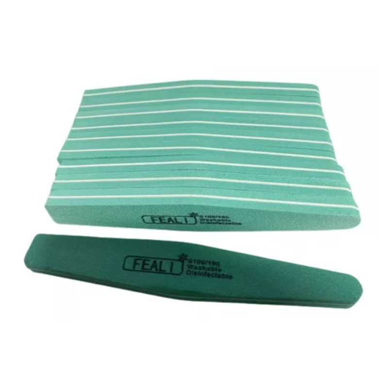 GENERICO - Set 12 Limas Pulidor 100/180 Manicure /pedicure VERDE