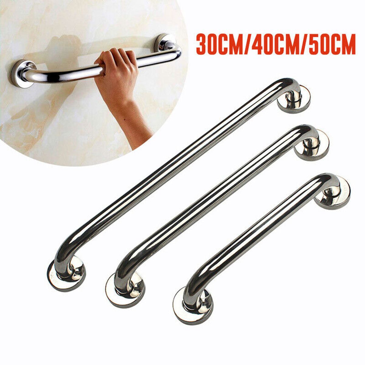 KUANGYE - Pack 3 Barras Seguridad Manilla Para Baños Ducha Pasillos